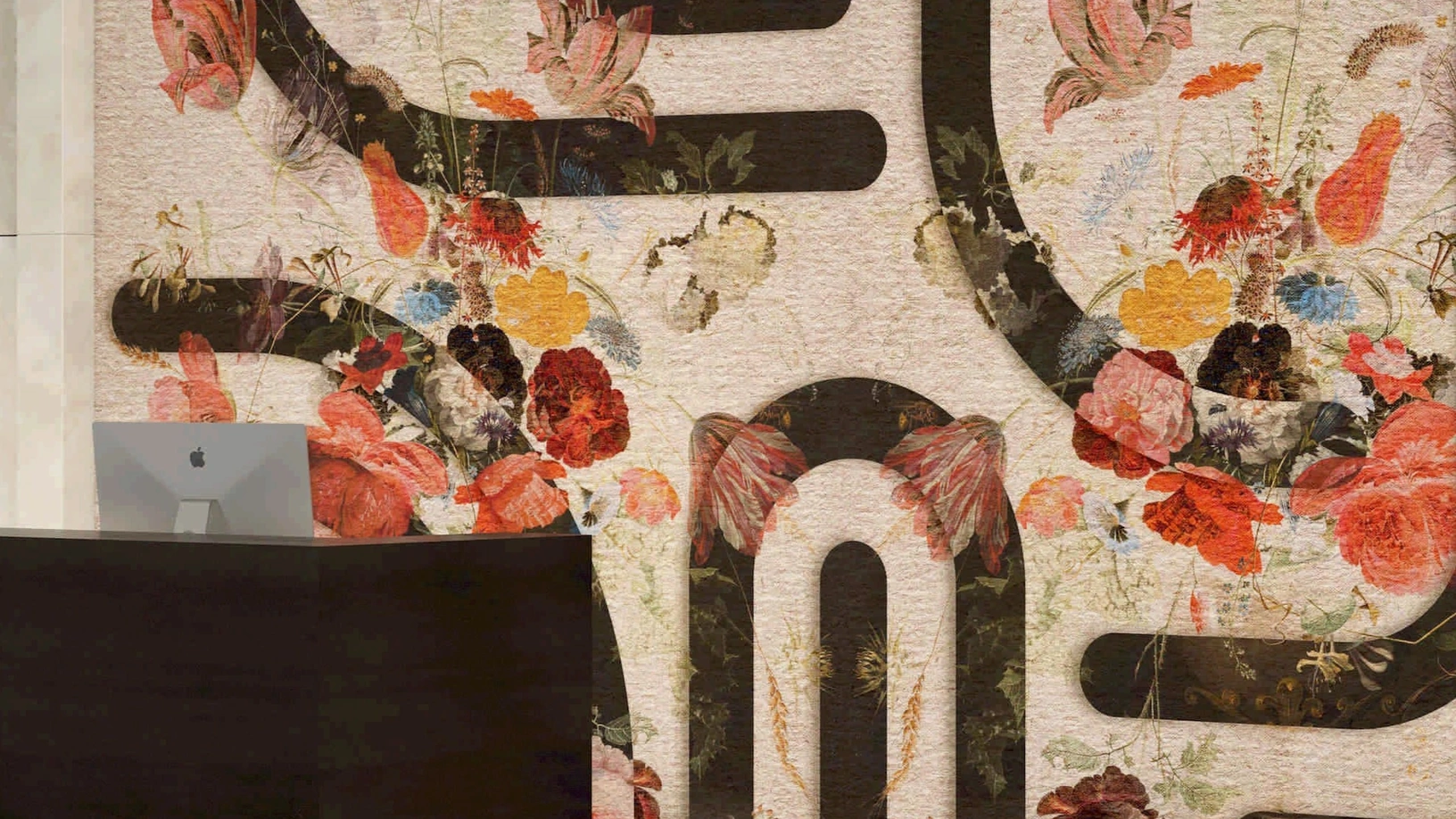 Carta da parati Flowers Labyrinth di Pintdecor