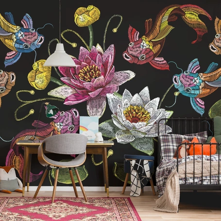 Carta da parati Japanese Pond di Pintdecor