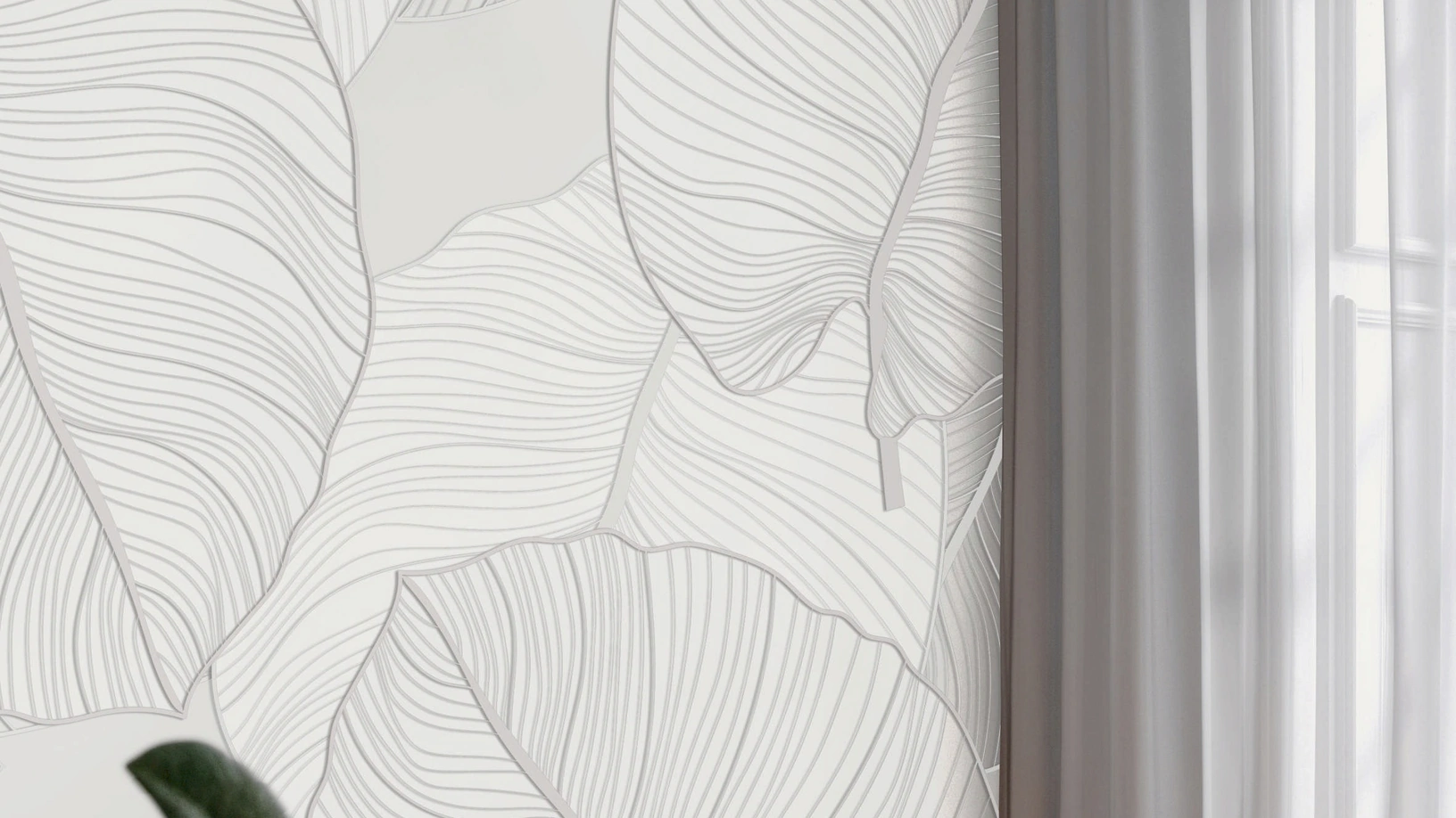 Carta da parati Large Leaves di Pintdecor