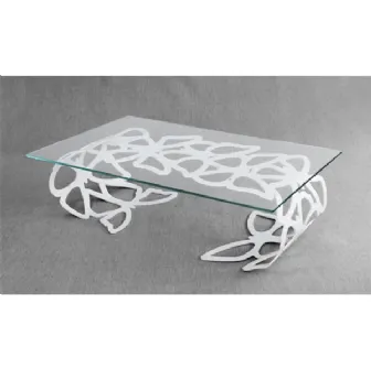 Tavolino Armonico Large con vetro trasparente di Pintdecor