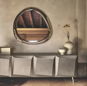 Specchio con cornice in vetro Aura di Calligaris