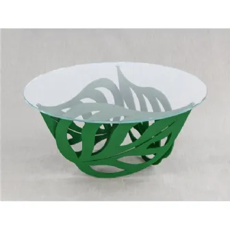 Tavolino Chioma con vetro trasparente di Pintdecor