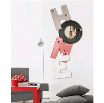 Appendiabito Home Rosso con specchio di Pintdecor