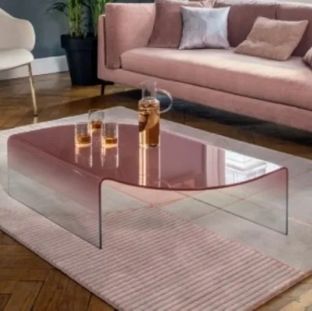 Tavolino di design in vetro Merian di Calligaris
