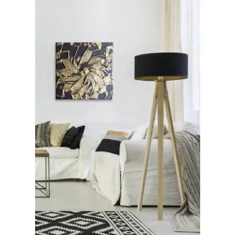 Orologio quadrato da muro Black and Gold di Pintdecor