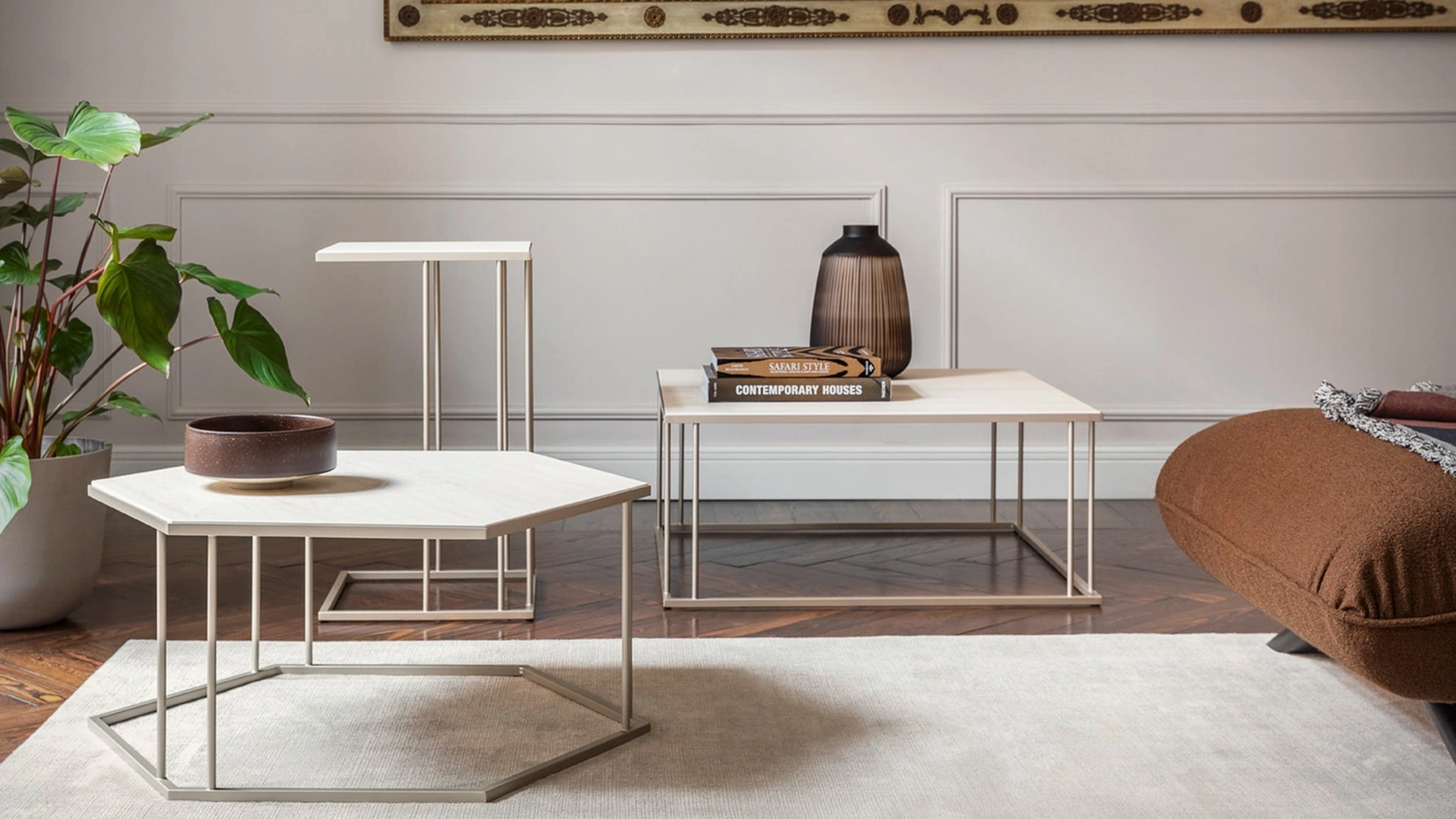 Renee esagonale, rettangolare e da divano in vetroceramica di Calligaris