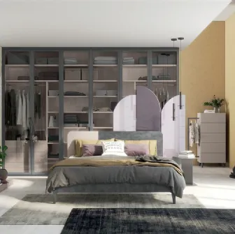 Cabina Armadio Golf M117 in vetro e melaminico di Colombini Casa