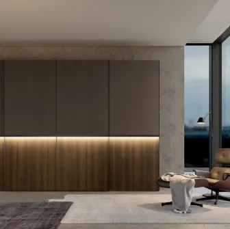 Armadio con ante scorrevoli e luci a led Vitalyty Rail di Colombini Casa