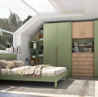 Armadio con ante battenti Volo Jolly M305V in melaminico di Colombini Casa