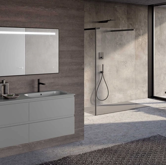 Mobile da Bagno sospeso Block System Slim C31 di Baxar