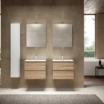 Mobile da Bagno sospeso Block System Syntesi C28 di Baxar