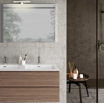 Mobile da Bagno sospeso Block System Syntesi C33 di Baxar