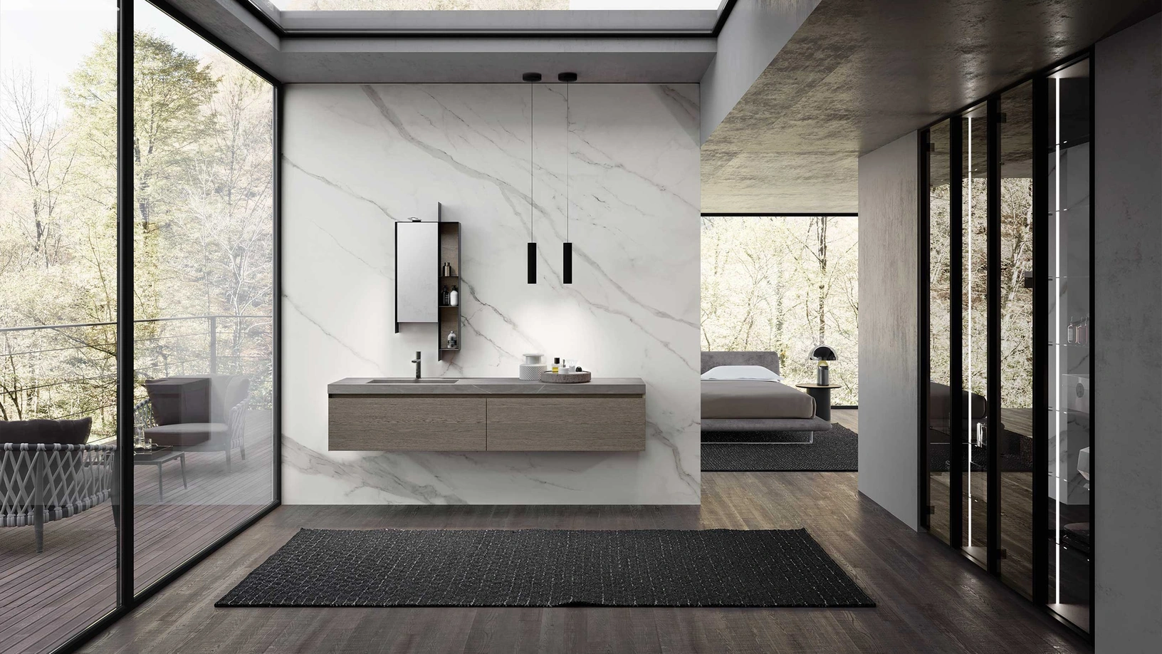 Mobile da Bagno sospeso M3 System 311 di Baxar