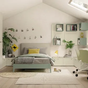 Cameretta componibile Golf Y106 in melaminico di Colombini Casa