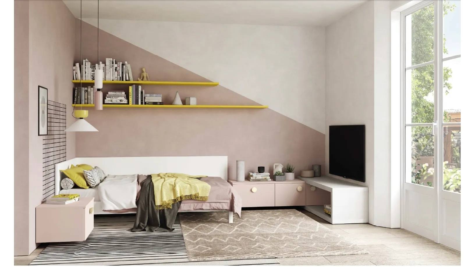 Cameretta componibile Golf Y109 in melaminico di Colombini Casa
