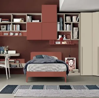 Cameretta componibile Golf Y113 in melaminico di Colombini Casa