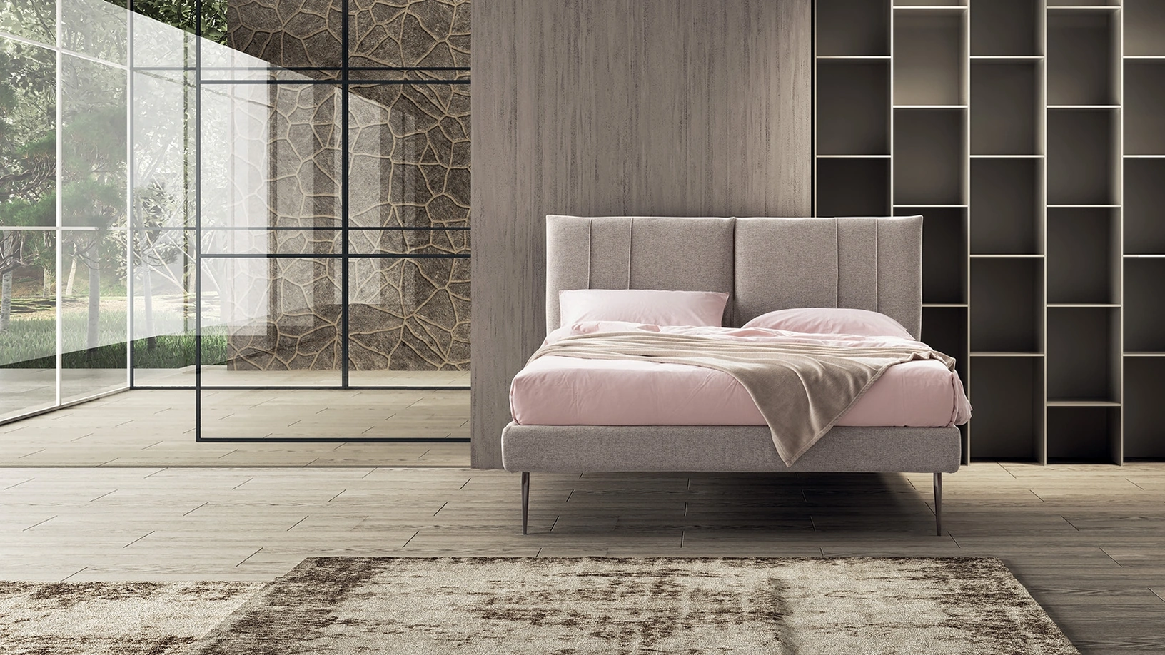 Letto imbottito Angela di Stilfar Italia