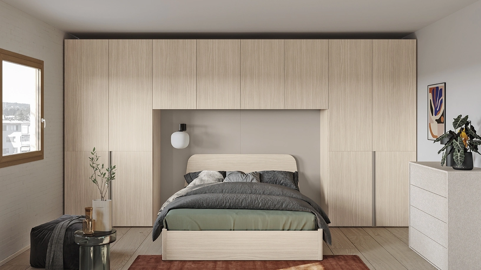 Letto con testiera Virgo di Colombini Casa