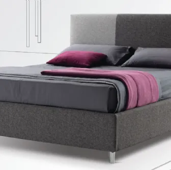 Letto con testiera in tessuto Edda di Stilfar Italia