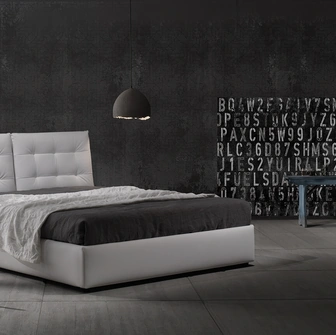 Letto in vellutino imbottito Zoè Quattro Ring 28 di Excò