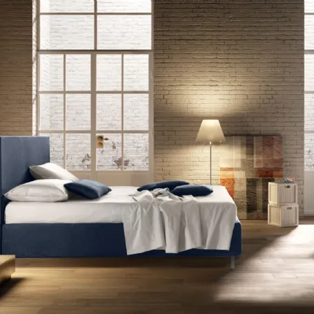 Letto matrimoniale in tessuto con testiera Michela di Stilfar Italia
