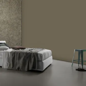 Letto matrimoniale imbottito con contenitore Nuovo Bacco Ring 28 di Excò