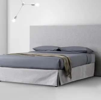 Letto Sommier Easy in tessuto con testiera boiserie a parete di Stilfar