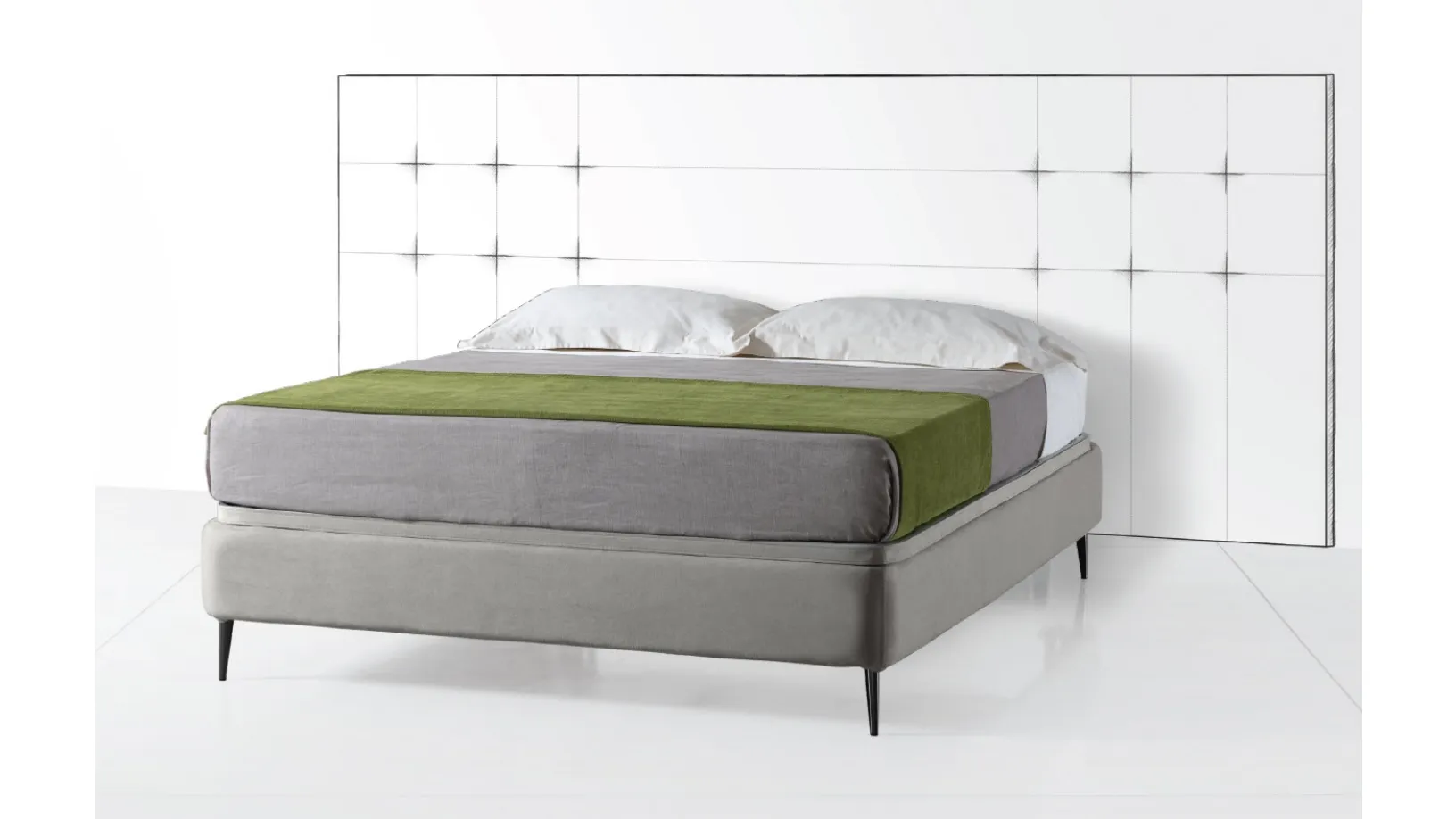 Letto Sommier Filo Rete in tessuto con box contenitore di Stilfar Italia