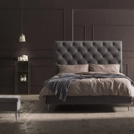 Letto in velluto Laura di Stilfar Italia