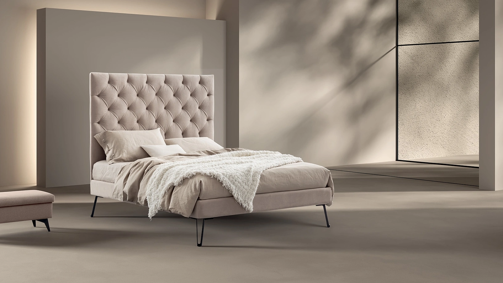 Letto in velluto Laura di Stilfar Italia