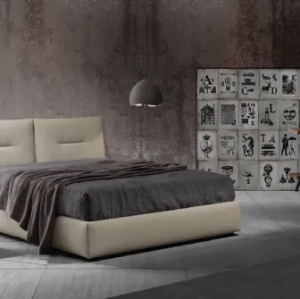 Letto in ecopelle con box contenitore Zoè uno Ring 28 di Excò