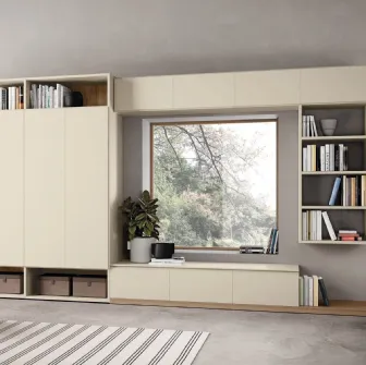 Libreria a muro Golf Infinity I105 in melaminico di Colombini Casa