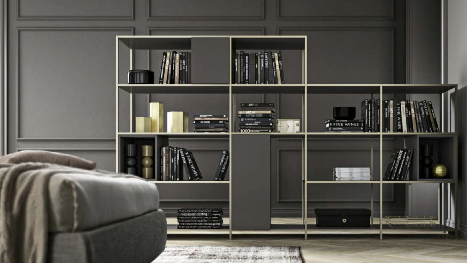 Libreria divisoria Gabbia GH5035 di Abitare Mobilstella