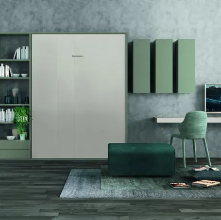 Libreria a muro Golf Infinity L109 in melaminico bicolore di Colombini Casa