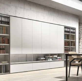 Libreria a muro Opera GD1430 di Abitare Mobilstella