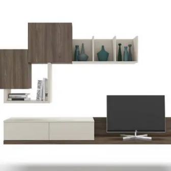 Parete attrezzata African Wood GF1105 di Abitare Mobilstella