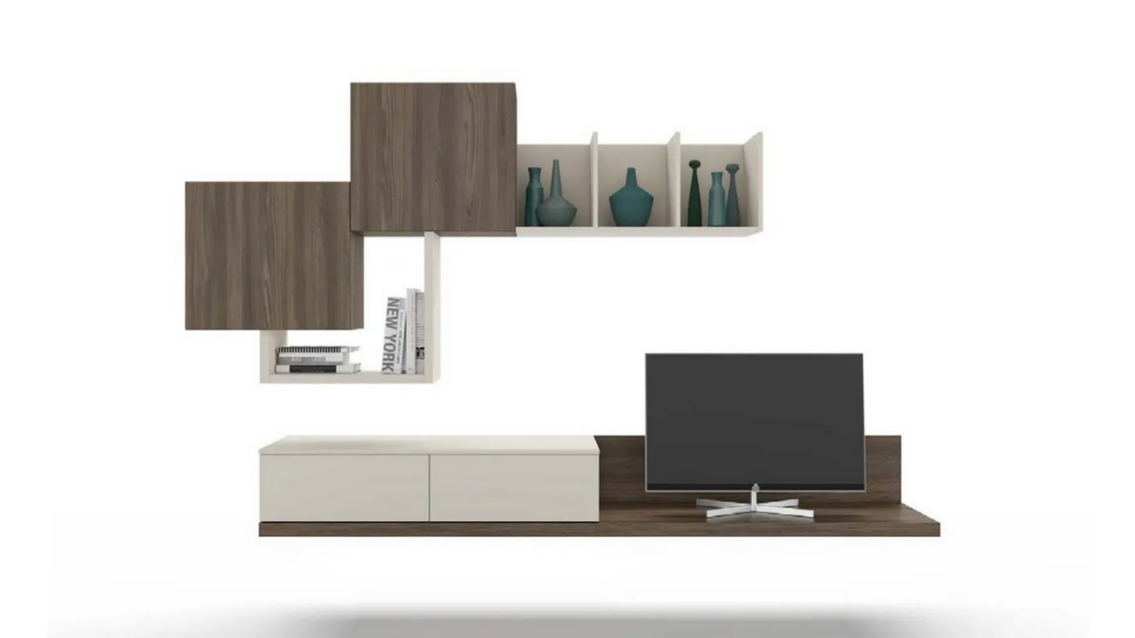 Parete attrezzata African Wood GF1105 di Abitare Mobilstella