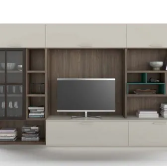 Parete attrezzata African Wood GF5055 di Abitare Mobilstella