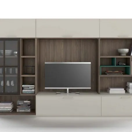 Parete attrezzata African Wood GF5055 di Abitare Mobilstella