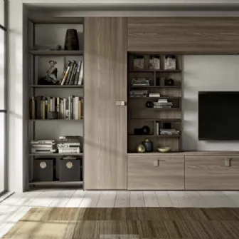 Parete attrezzata Country Wood GF1080 di Abitare Mobilstella