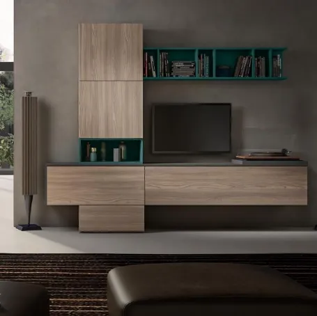 Parete attrezzata Fusion GF1085 di Abitare Mobilstella
