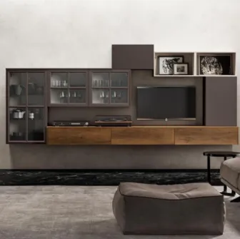 Parete attrezzata Rockwood GF1040 di Abitare Mobilstella
