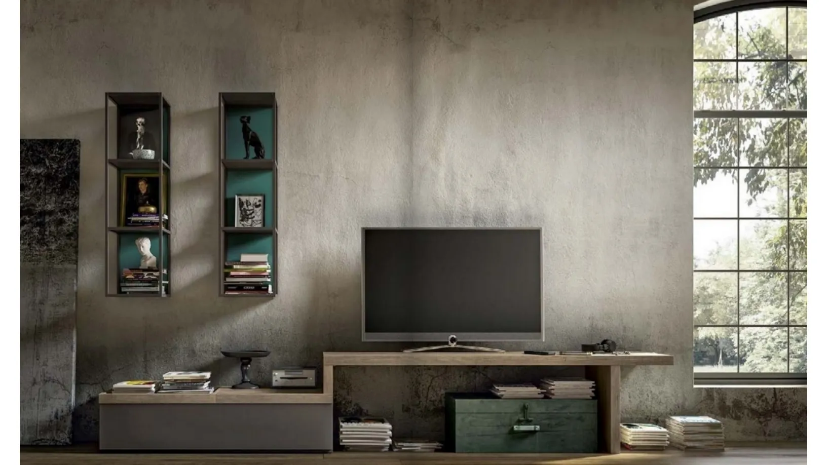 Parete attrezzata Rockwood GF1060 di Abitare Mobilstella