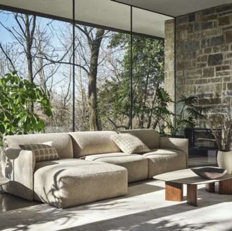 Divano con penisola Axis di Calligaris