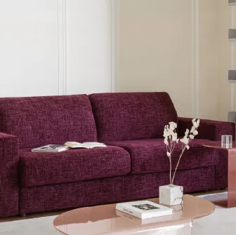 Divano Letto lineare in tessuto Convert-XL di Calligaris
