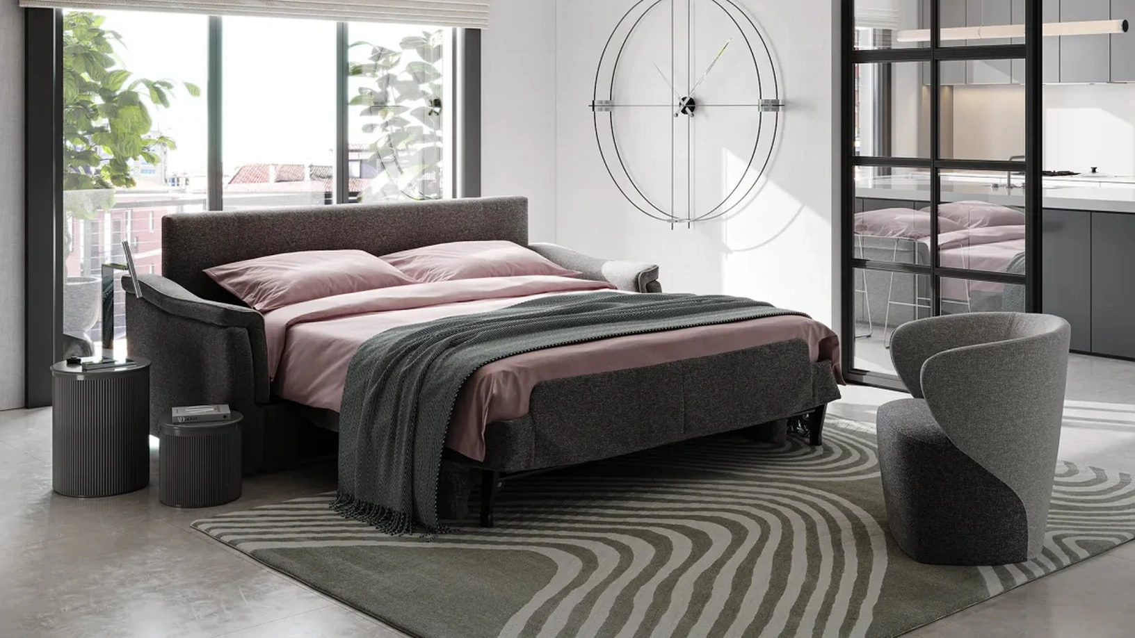 Divano Letto in tessuto Kiko di Family Bedding