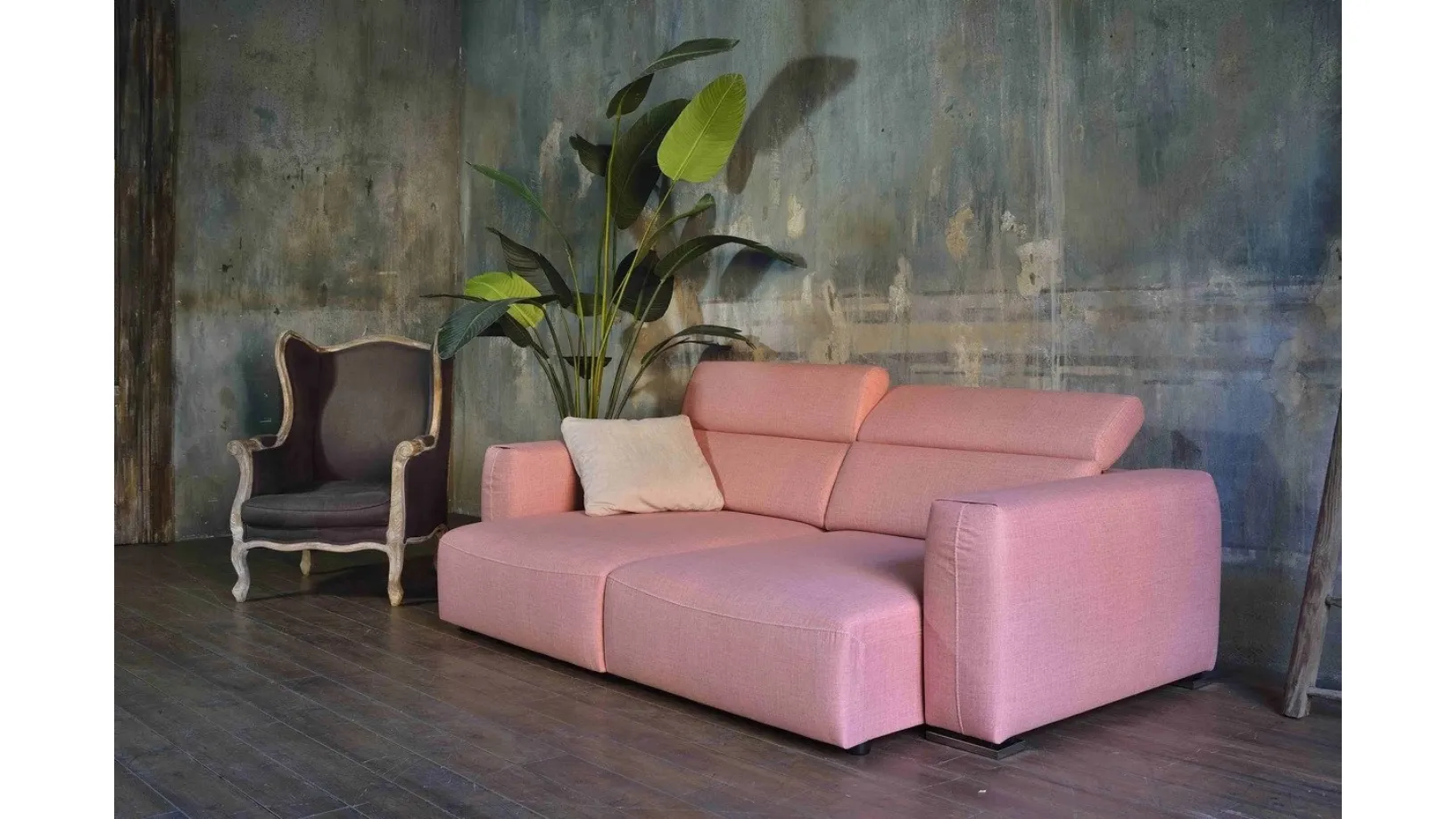 Divano con ampie sedute scorrevoli e schienale regolabile Long Island di Family Bedding