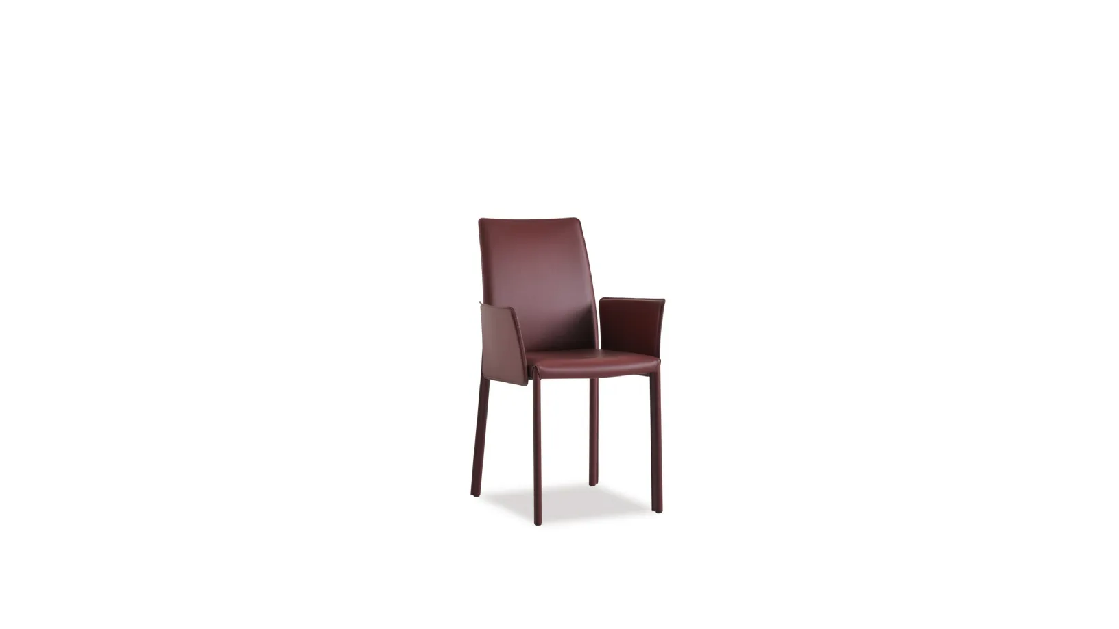 Sedia fissa in cuoio rosso moderna Giselle di Sedie Brianza
