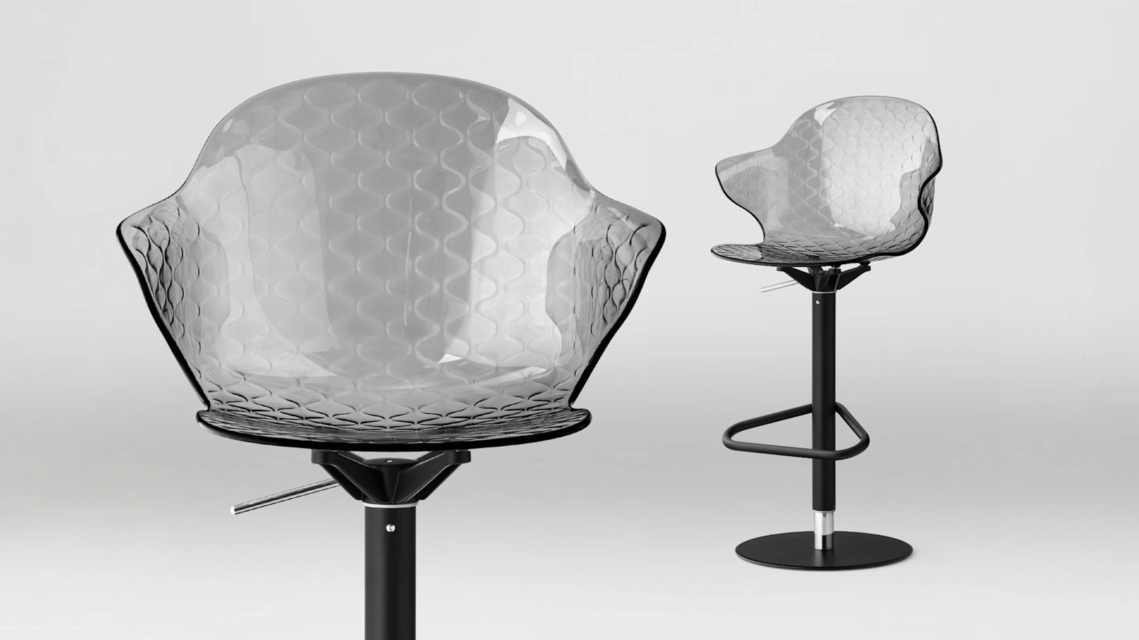 Sgabello regolabile in policarbonato Saint Tropez di Calligaris