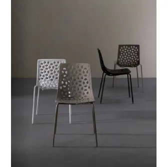 Sedia fissa in plastica Tess di Sedie Brianza